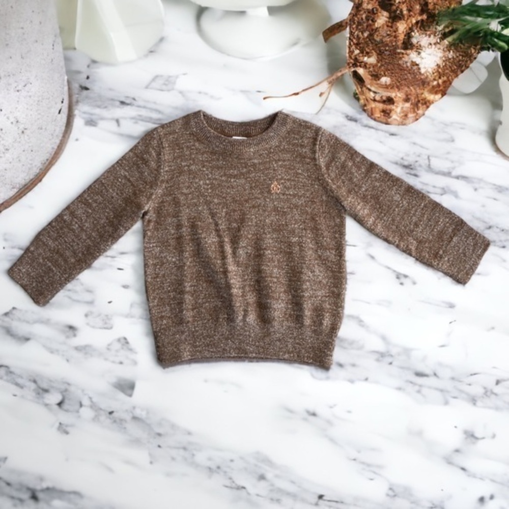 Gap NWT Baby Size 18-24 Months Budding Heather Brown Crewneck Sweater
